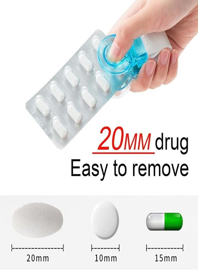 GODFLY Capsule Remover Pill Dispenser Storage Box Pill Puncher Tool Portable Pill Taker Tablets Pill Popper Pills Blister Pack Opener for Blister Packs(1Pcs) - Image 3